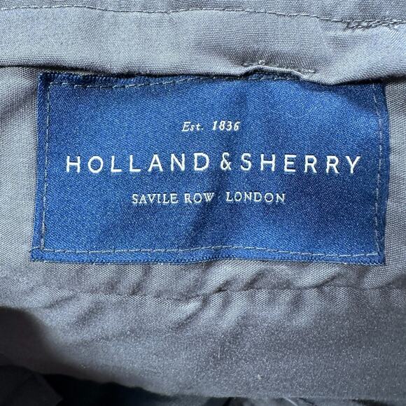 Holland & Sherry Gray Wool Trousers Dress Pants Men's 40 X 30 Classic Formal - Picture 6 of 10